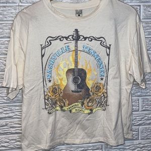 Womens Nashville Tennessee Crop Tee ~ Large